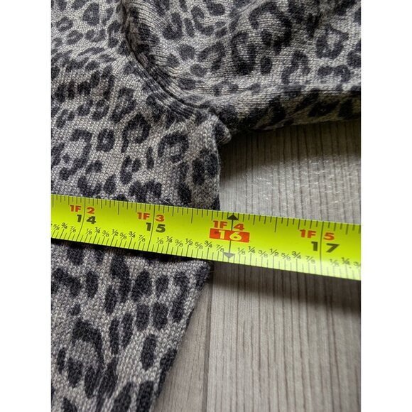 Lauren Ralph Lauren Womens Leopard Print Silk & Cashmere Sweater P/S - Picture 6 of 7